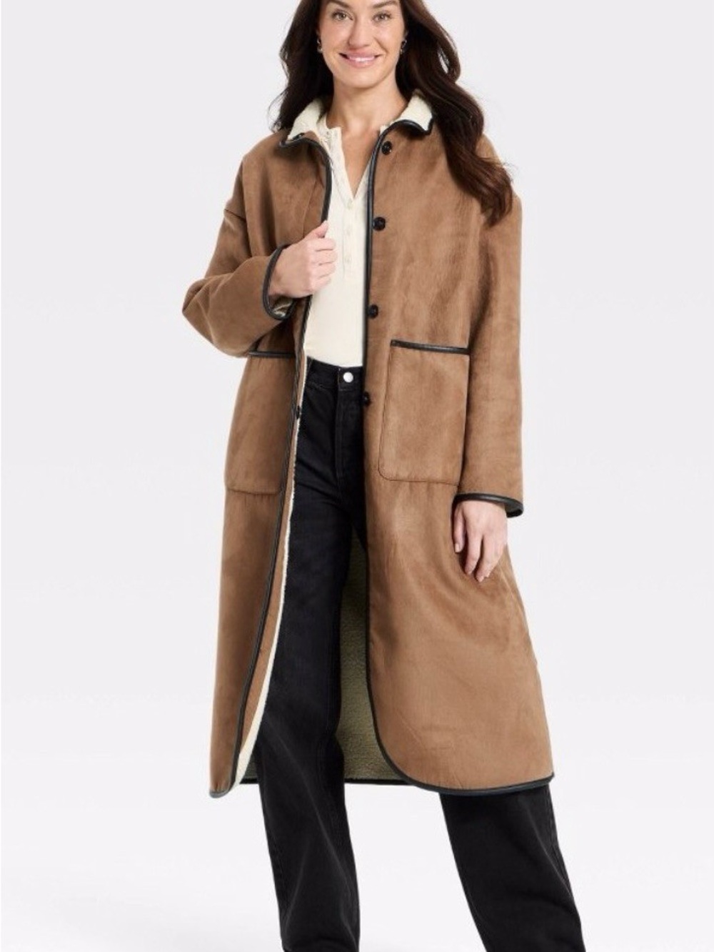 Womens Faux Suede Jacket